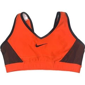 Nike Orange and Black Sports Bra, size small